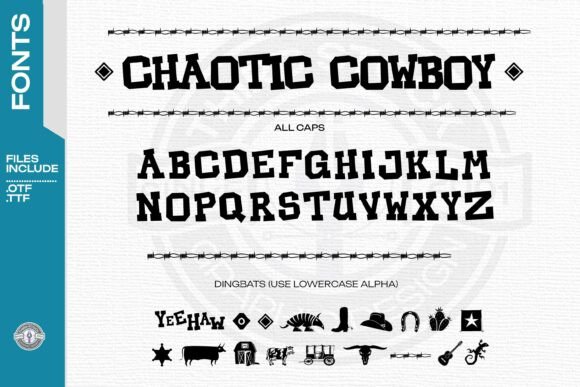 Chaotic Cowboy: A Rugged Display Typeface for Bold Brand Moments