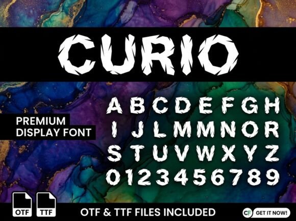 Curio: A Display Font with Primal Presence
