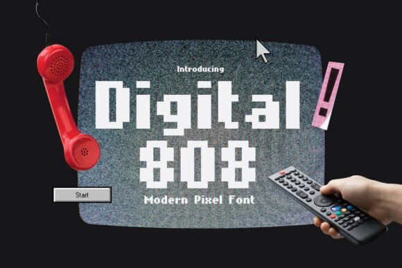 Digital 808: A Pixel-Perfect Display Typeface for Makers