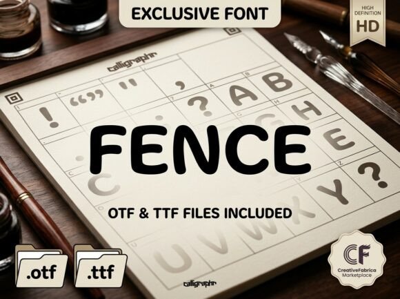 Fence: A Bold Display Font That Makes Your Handmade Goods Shine