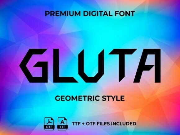 Gluta: A Cybernetic Display Font for Bold Brand Identities