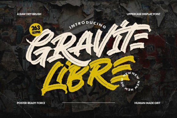 Gravité Libre: A Bold Display Font for Standout Branding