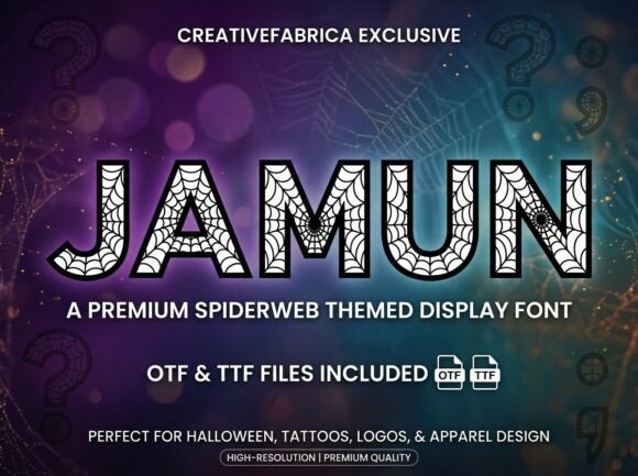 Jamun: A Spooky-Beautiful Display Typeface for Handmade Creators