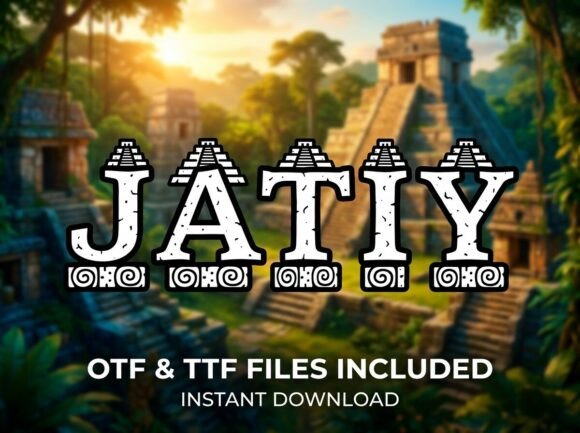 Jatiy: A Bold Display Typeface for Archaeological Branding