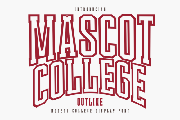 Mascot College Outline: A Display Font That Builds Brand Confidence