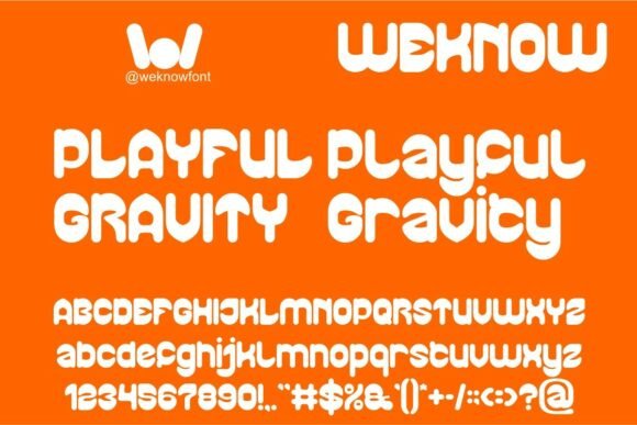 Playful Gravity: A Bold, Rounded Display Font for Crafters